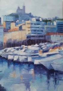 Peinture de Veronique LANCIEN: Marseille Vieux Port
