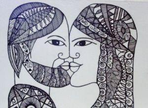 Dessin de ANTOINE MELLADO: Ali et Mariam.