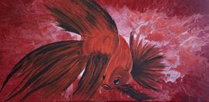 Peinture de isabelle sallet : MER ROUGE