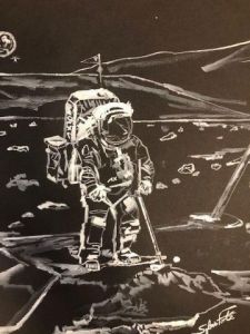 Peinture de COMETE: golf on the Moon