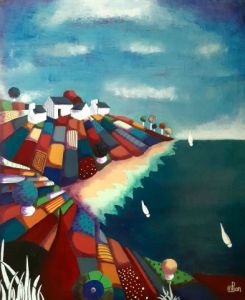 Peinture de Marie-Pierre JAN: Retour de mer