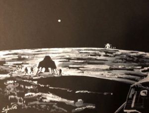 Peinture de COMETE: Landing on the Moon