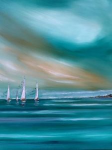 Peinture de PLUME NATHALIE MAISONNEUVE: vert