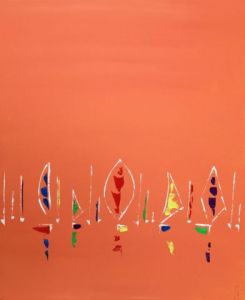 Peinture de valerie jouve: marine mandarine