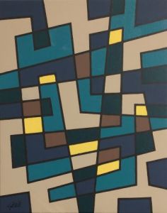 Peinture de Guy Boulianne: Géométrie variable (œuvre No. 3 sur 5)