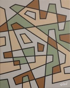 Peinture de Guy Boulianne: Géométrie variable (œuvre No. 5 sur 5)