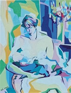 Peinture de Gerard SERVAIS: premiers repas