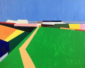 Peinture de valerie jouve: Ouessant, maisons