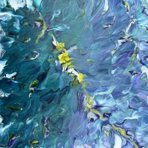 Peinture de Claudine Hebert: Rivières intérieures