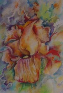 Peinture de Jean Jourdan: L'iris jaune