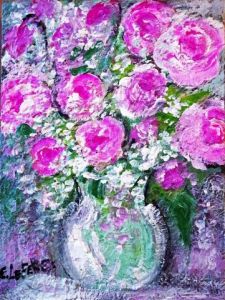 Peinture de Edwige lefevre: Bouquet bonheur