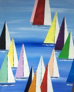 Peinture de valerie jouve: voiles 0410