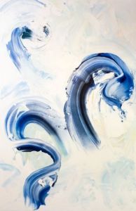 Peinture de Jean-Philippe ESTEBENET: Doute émergeant de son îlot de solitude