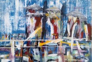 Peinture de Dieudonne: Mon beau village 