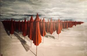 Peinture de YRO: migrations des paraseuls à la fin d'été