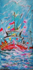 Peinture de Edwige lefevre: Les mousses en vacance (série)