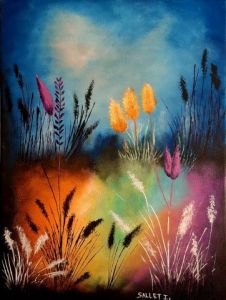 Peinture de isabelle sallet : LUEURS SUSPENDUES