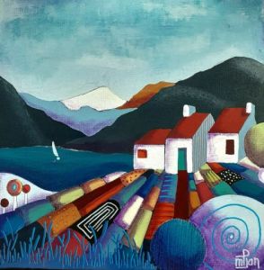 Peinture de Marie-Pierre JAN: Le petit étang A 30X30