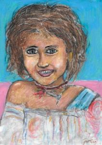 Peinture de Patmor: Fillette souriante