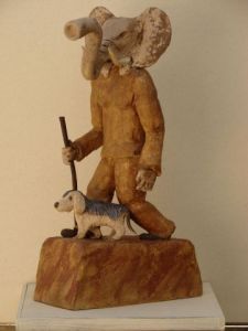 Sculpture de Guillaume Chaye: Le berger et son chien