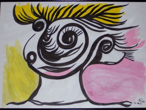 Peinture : TETE DE PAILLE 2 - GHIS Peinture : TETE DE PAILLE 2 - GHIS