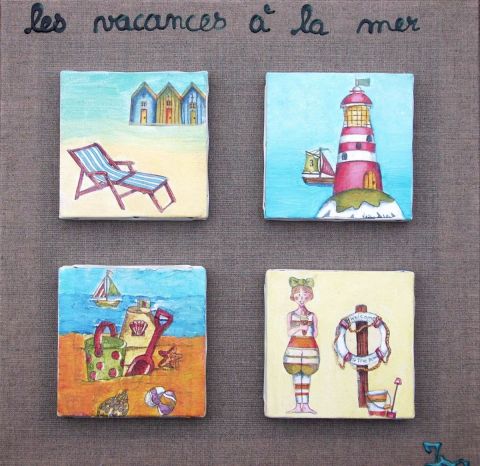 Les vacances a la mer - Peinture - ISADECO Les vacances a la mer - Peinture - ISADECO