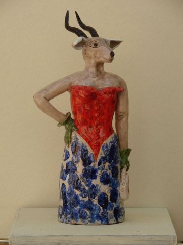 dame gazelle - Sculpture - Guillaume Chaye