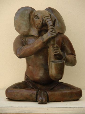 elephant-saxe - Sculpture - Guillaume Chaye