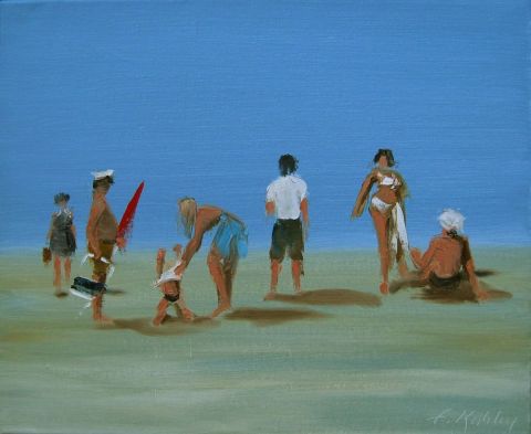 L'artiste Francis Kuhlen - un dimanche a la plage