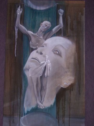crucifixion - Peinture - Eric Dequidt