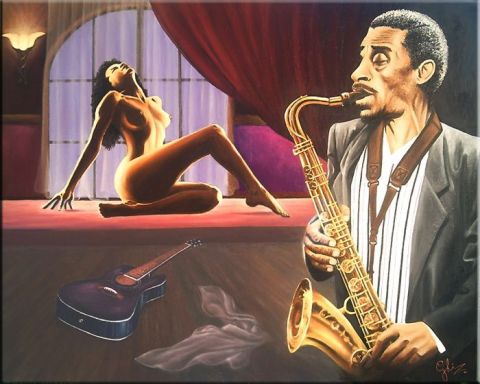 Jazz Man - Peinture - Ghislaine Vancaneghem Jazz Man - Peinture - Ghislaine Vancaneghem