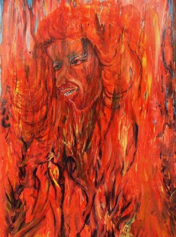 L'artiste Yfig - Thaios Deesse du feu et des enfers