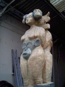 Sculpture de PATRICK BASSET: Vache folle