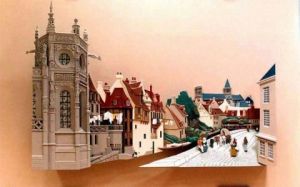 Voir cette oeuvre de MADRAZ: Caen vers 1830 - Abside de Saint Pierre - l'Odon