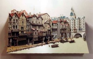 Voir cette oeuvre de MADRAZ: Paris vers 1650 - Pont au Change - La Cite - La consiergerie
