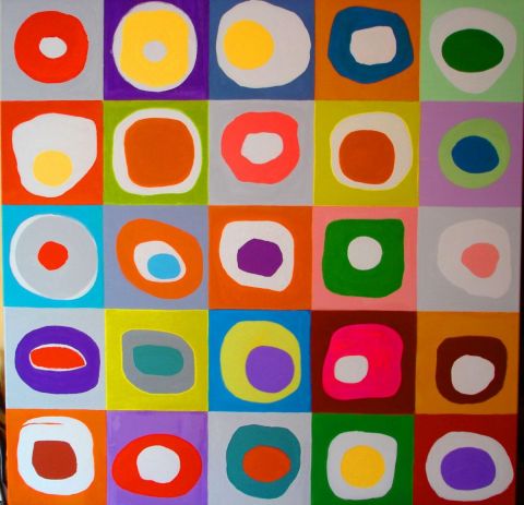 L'artiste ogotai - Oeufs sur le plat multicolores