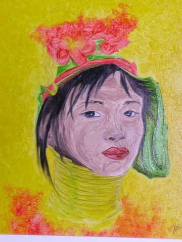 L'artiste XOTA - femme en jaune
