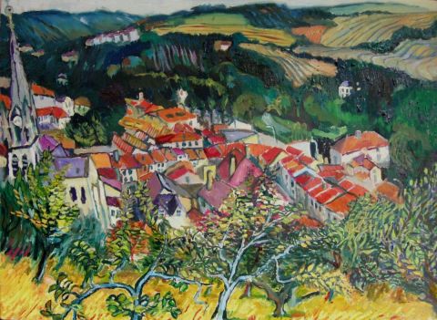 L'artiste PATRICK BASSET - Joinville vue de la Haute Motte