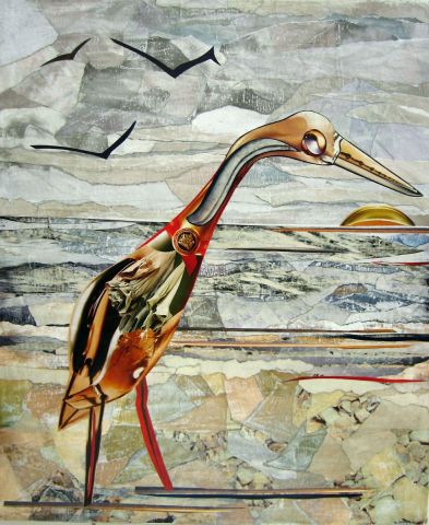 les Oiseaux - Collage - Helene M-Donadieu