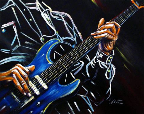 L'artiste bruno chevalier-costard - Blue guitar