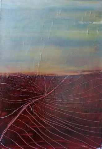 Horizon terre rouge - Peinture - Anik Karadjian