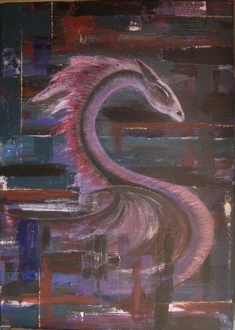 Dragon - Peinture - Anne Mothe