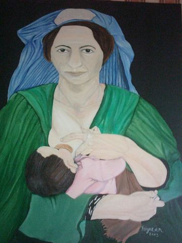 L'artiste FOIGNE A M - l'afgane et l'enfant