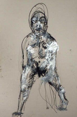 L'artiste bruno dumas - l'homme debout
