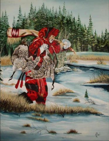 trappeur canadien - Peinture - jacques pare