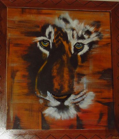 Le tigre - Peinture - angelique breton