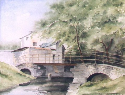 L'artiste streichert-hoffart - Le pont de Cezanne a Maincy