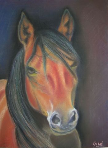 Le poney - Peinture - Frederique