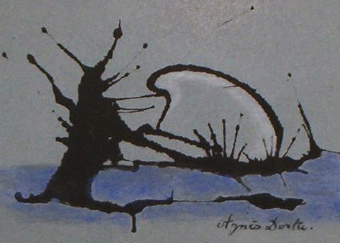 Le veil arbre dansant avec la lune - Peinture - Agnes Dortu