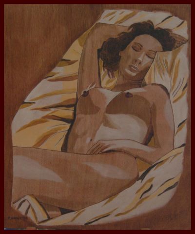 L'endormie - Peinture - philippe Mariette